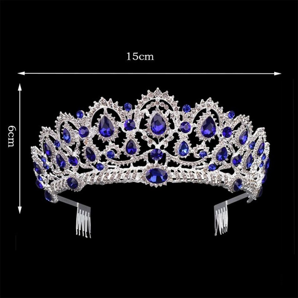 Crystal Tiaras Vintage Gold Rhinestone Pageant Crowns With Comb Baroque Wedding Hair Accessories