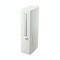 Bathroom Toilet Toilet Brush Integrated Pressing Open Lid Square Trash Can Set with Brush(White)