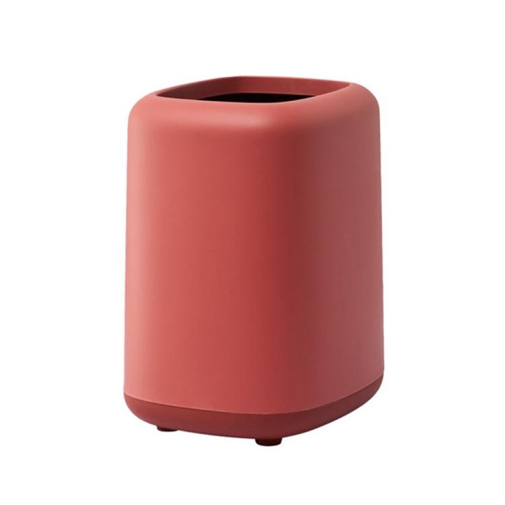 Household Kitchen Office Double-layer Trash Can(Red)