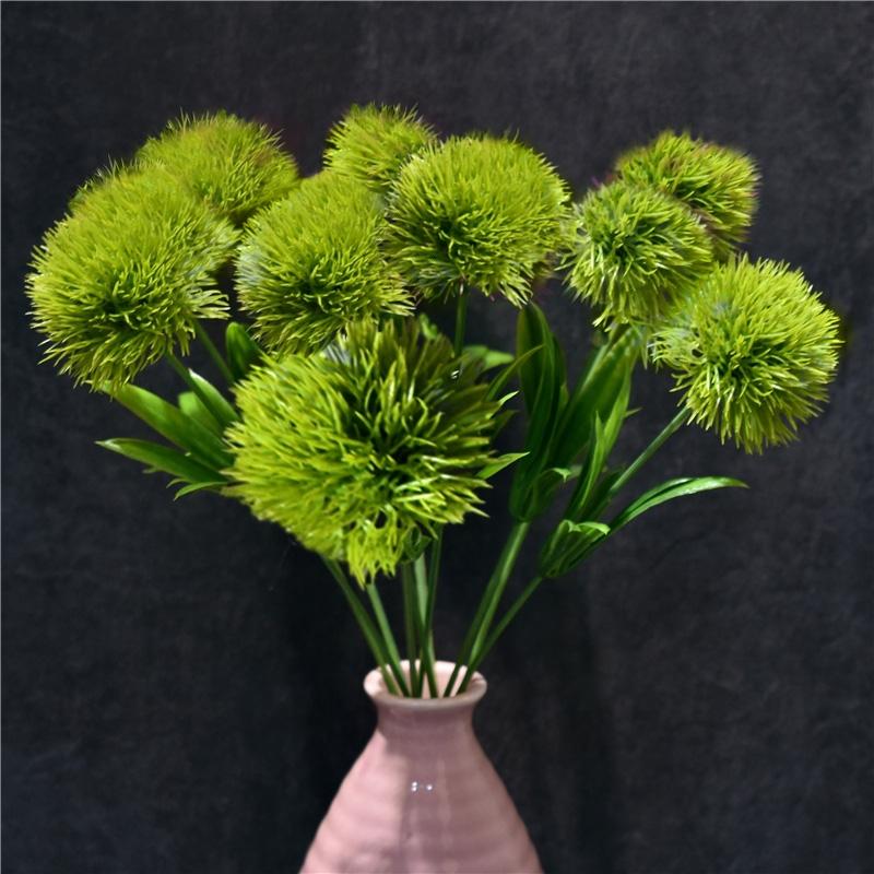 10 PCS Artificial Flowers Dandelion Plastic Flower Wedding Home Valentine Decoration(Green)