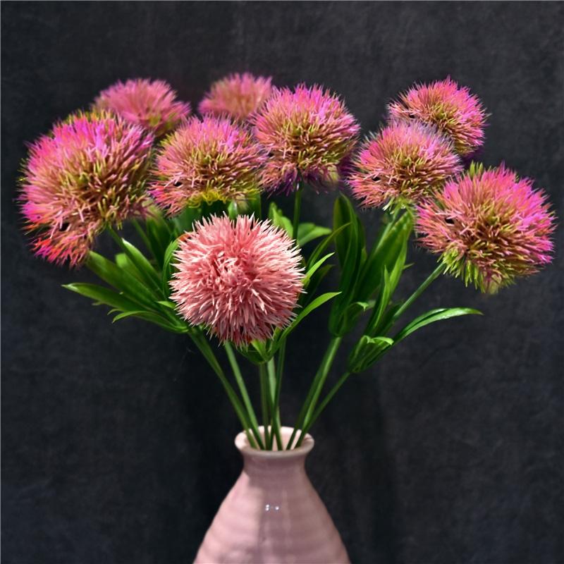 10 PCS Artificial Flowers Dandelion Plastic Flower Wedding Home Valentine Decoration(Pink)