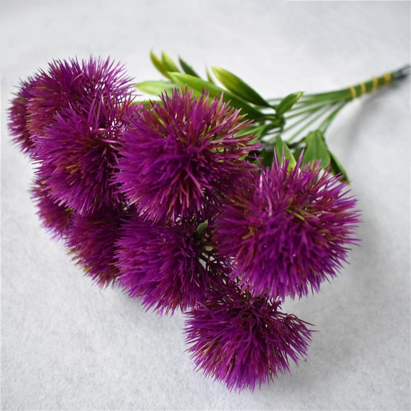 10 PCS Artificial Flowers Dandelion Plastic Flower Wedding Home Valentine Decoration(Purple)