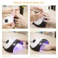 36W UV Lamp LED Panda Shape Lamp Nail Dryer USB Charge Nail Art Tools(Induction)