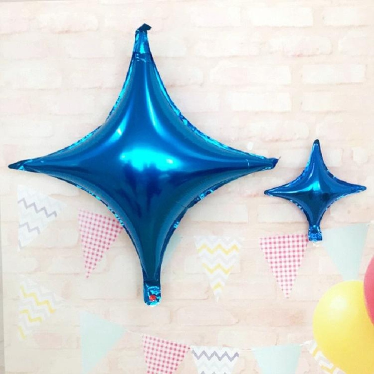 10 PCS Four-pointed Star Children Party Decoration Balloon Theme Bbirthday Balloon Package Accessories, Size:24 inches, Color:Blue