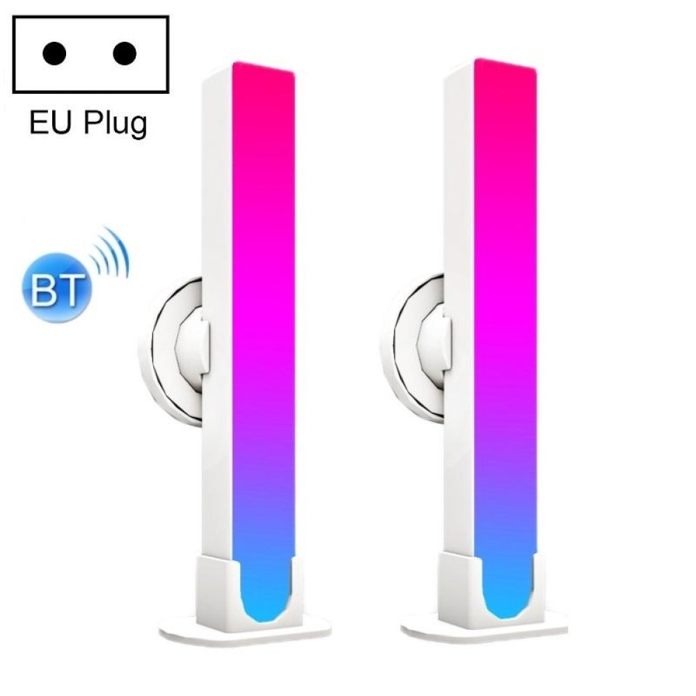 2pcs/box RGB Desktop Background Music Rhythm Pickup Ambient Light, Version: Bluetooth(EU Plug)