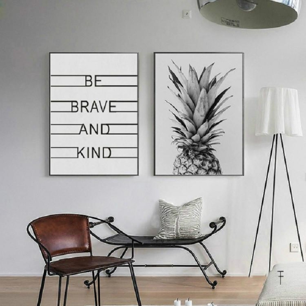 Modern Minimalist Pineapple Letter Frameless Decorative Painting Living Room Core, Size:15x20cm(Pineapple + English Letter)