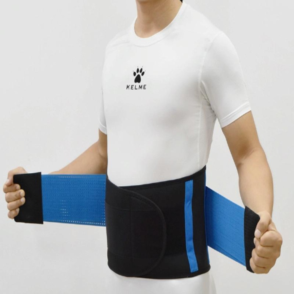 Men and Women Neoprene Lumbar Waist Support Unisex Exercise Weight Loss Burn Shaper Gym Fitness Belt, Size:XL(Blue)