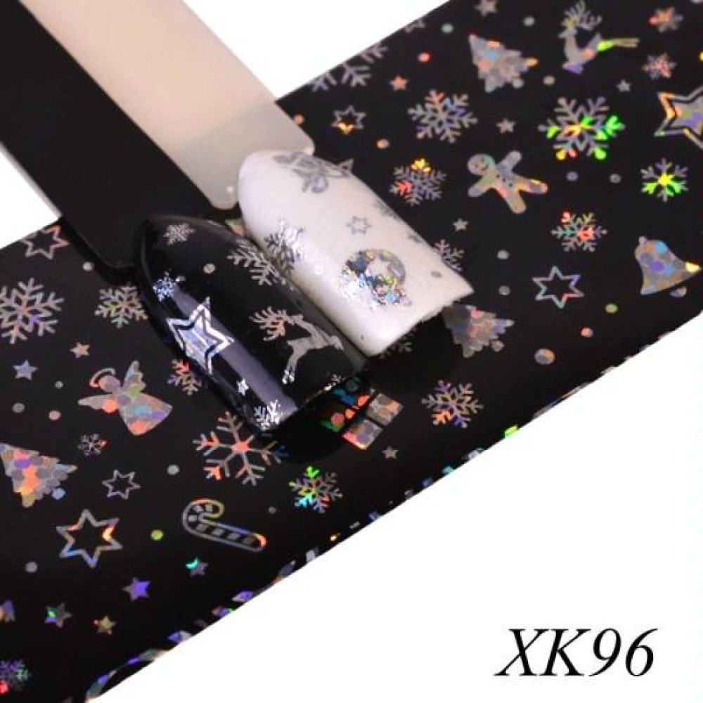 3 PCS Christmas Snowflake Holographic Nail Foils Christmas Winter Nail Art Transfer Foil Sticker(XK96)