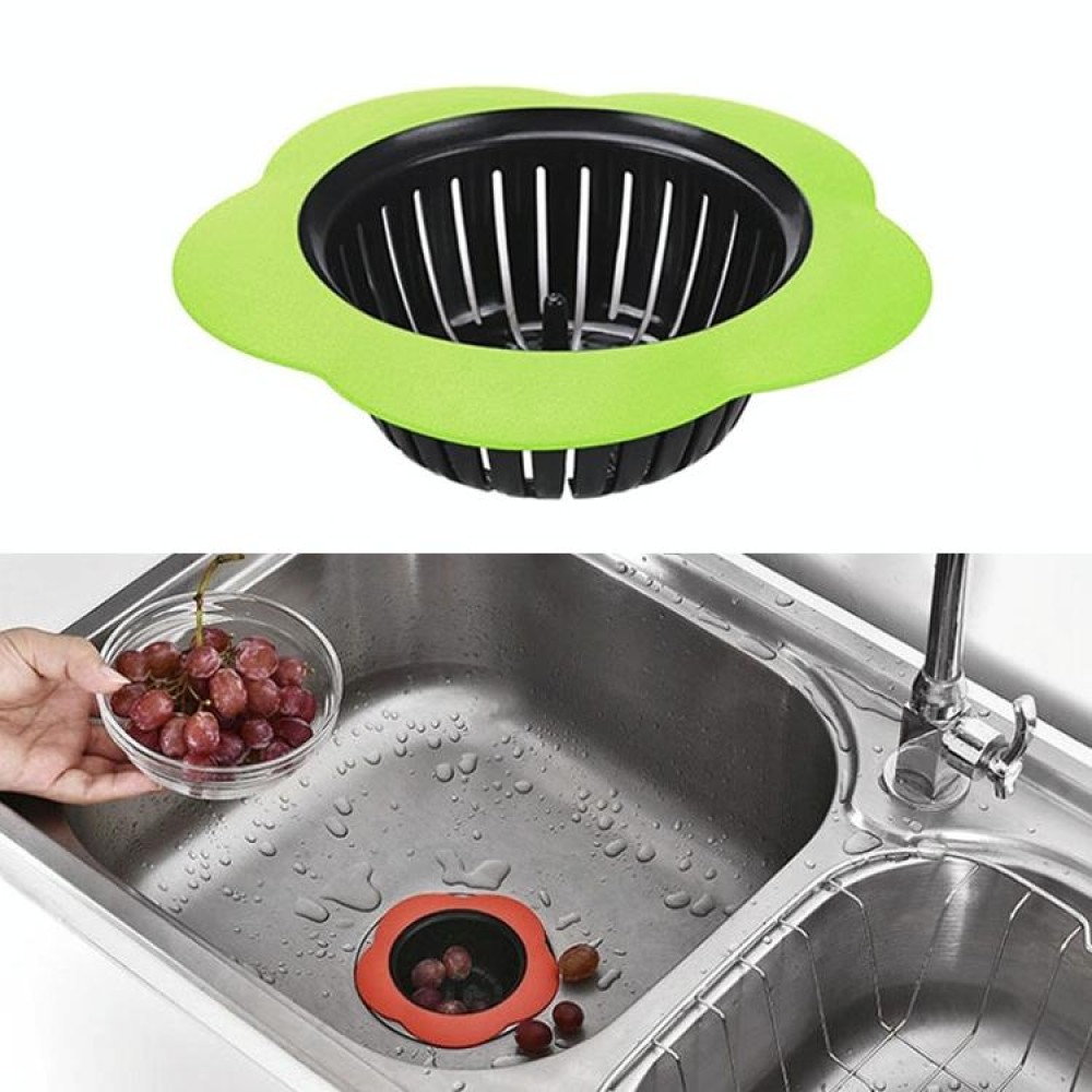 Portable Handheld Outfall Water Tank Strainer Sink Filter Floor Drain Bathroom Kitchen Gadget(Green)