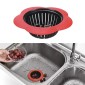 Portable Handheld Outfall Water Tank Strainer Sink Filter Floor Drain Bathroom Kitchen Gadget(Red)