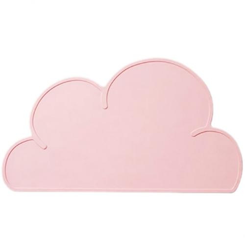 Children Cloud Silicone Placemat Waterproof Environmental Protection Student Table Mat, Color:Dark  Pink