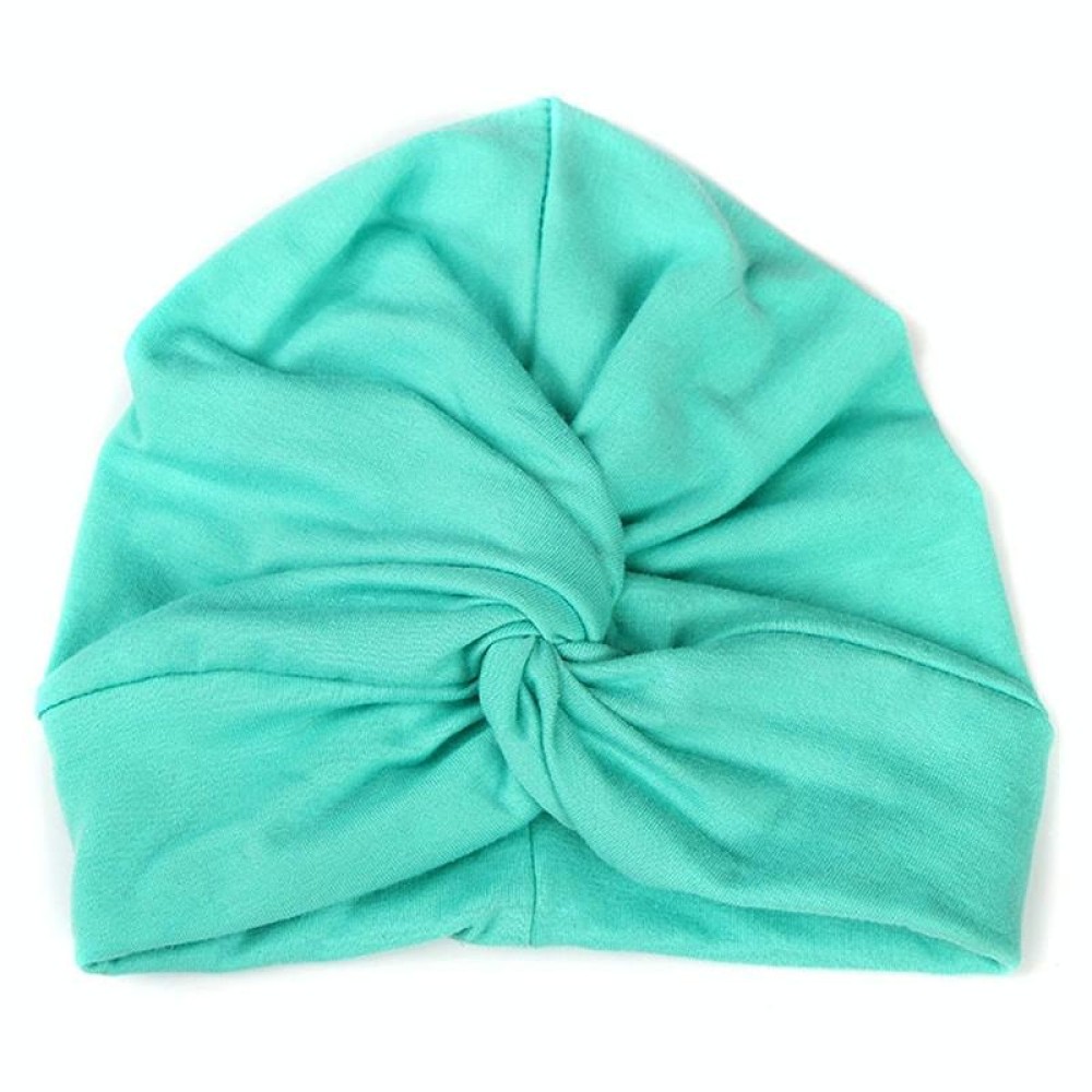 Baby Hat Cotton Soft Turban Knot Summer Bohemian Kids Girls Newborn Cap(Light Green)