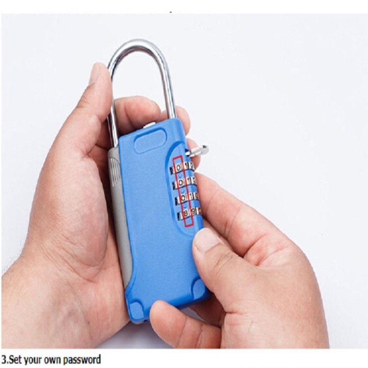 Key Safe Box Password Lock Keys Box Metal Lock Body Padlock Type Storage Mini Safes(Black)