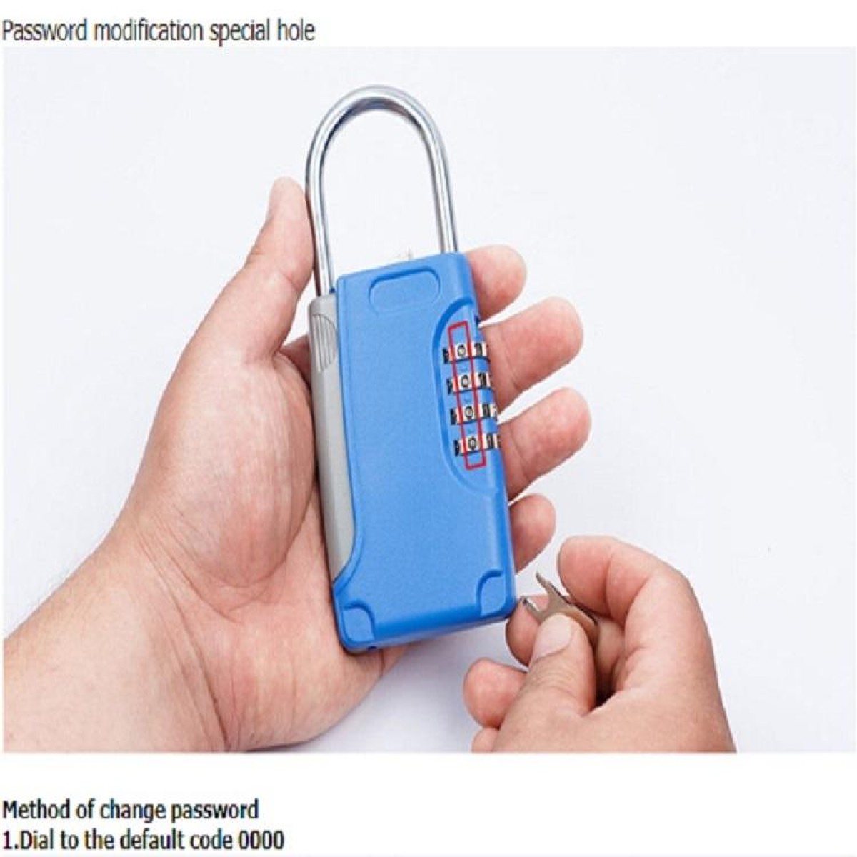 Key Safe Box Password Lock Keys Box Metal Lock Body Padlock Type Storage Mini Safes(orange)