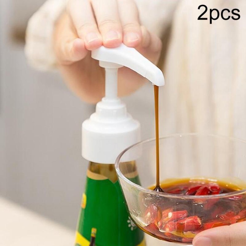 2pcs Household Fuel Consumption Quantitative Bottle Press Type Nozzle Pump Head(White)