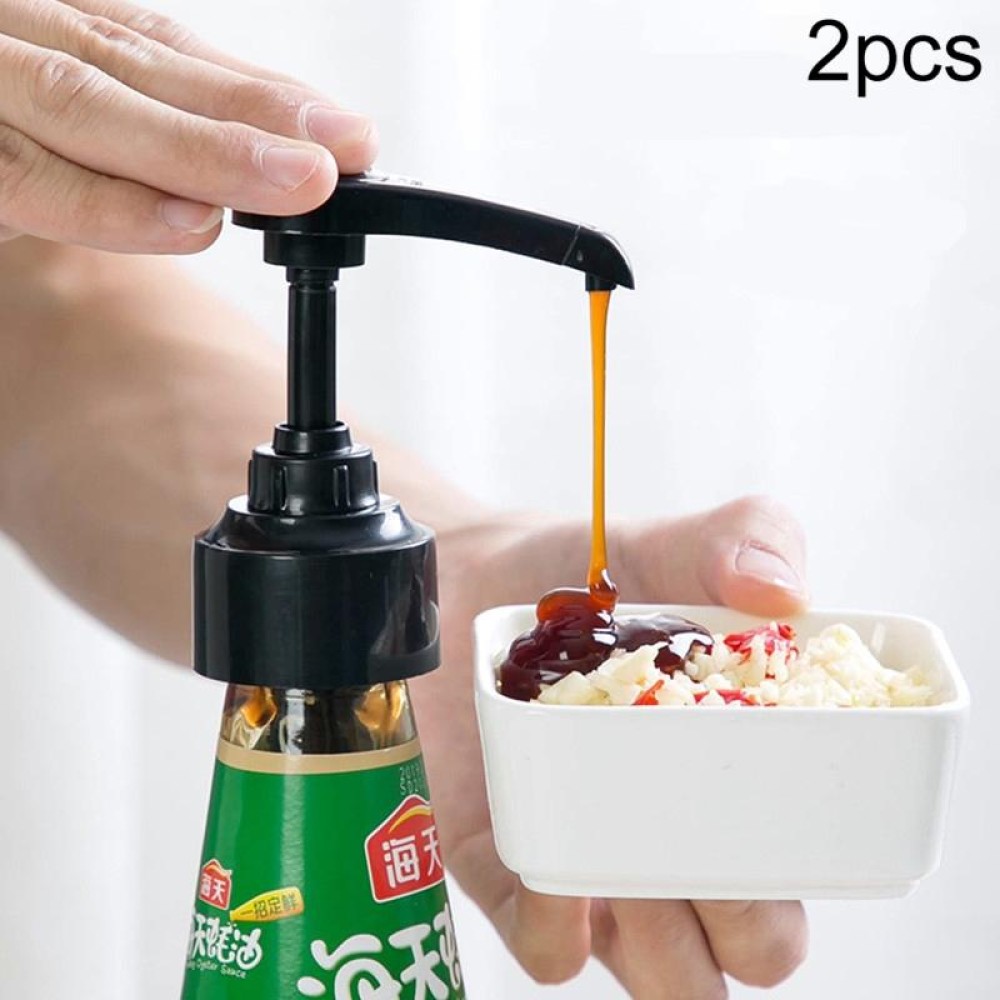 2pcs Household Fuel Consumption Quantitative Bottle Press Type Nozzle Pump Head(Black)