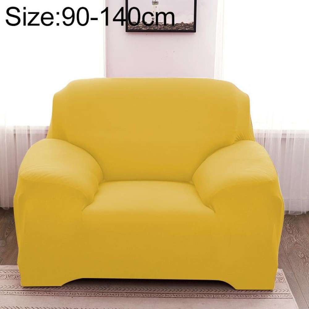 Sofa All-inclusive Universal Set Sofa Full Cover Add One Piece of  Pillow Case, Size:Single Seater(90-140cm)(Yellow)