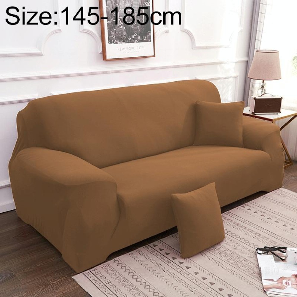 Sofa All-inclusive Universal Set Sofa Full Cover Add One Piece of  Pillow Case, Size:Two Seater(145-185cm)(Light Tan)