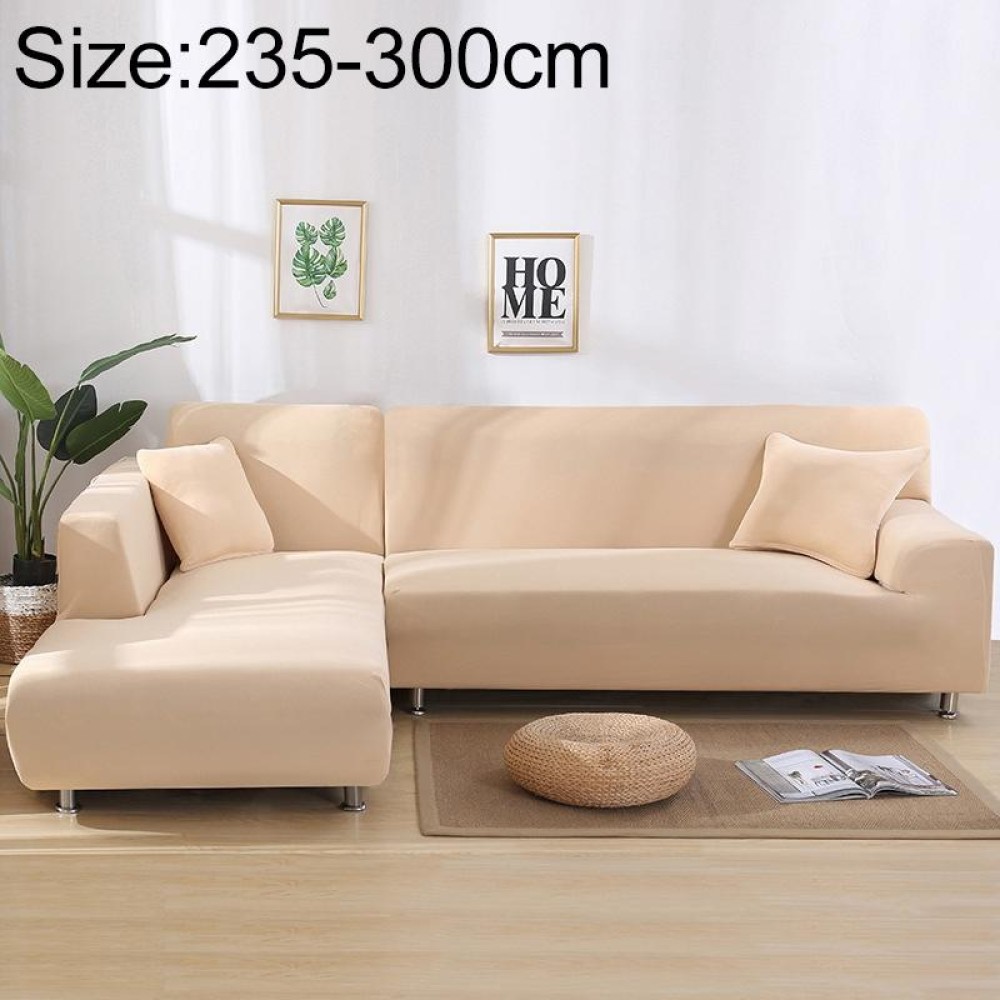 Sofa All-inclusive Universal Set Sofa Full Cover Add One Piece of  Pillow Case, Size:Four Seater(235-300cm)(Beige)