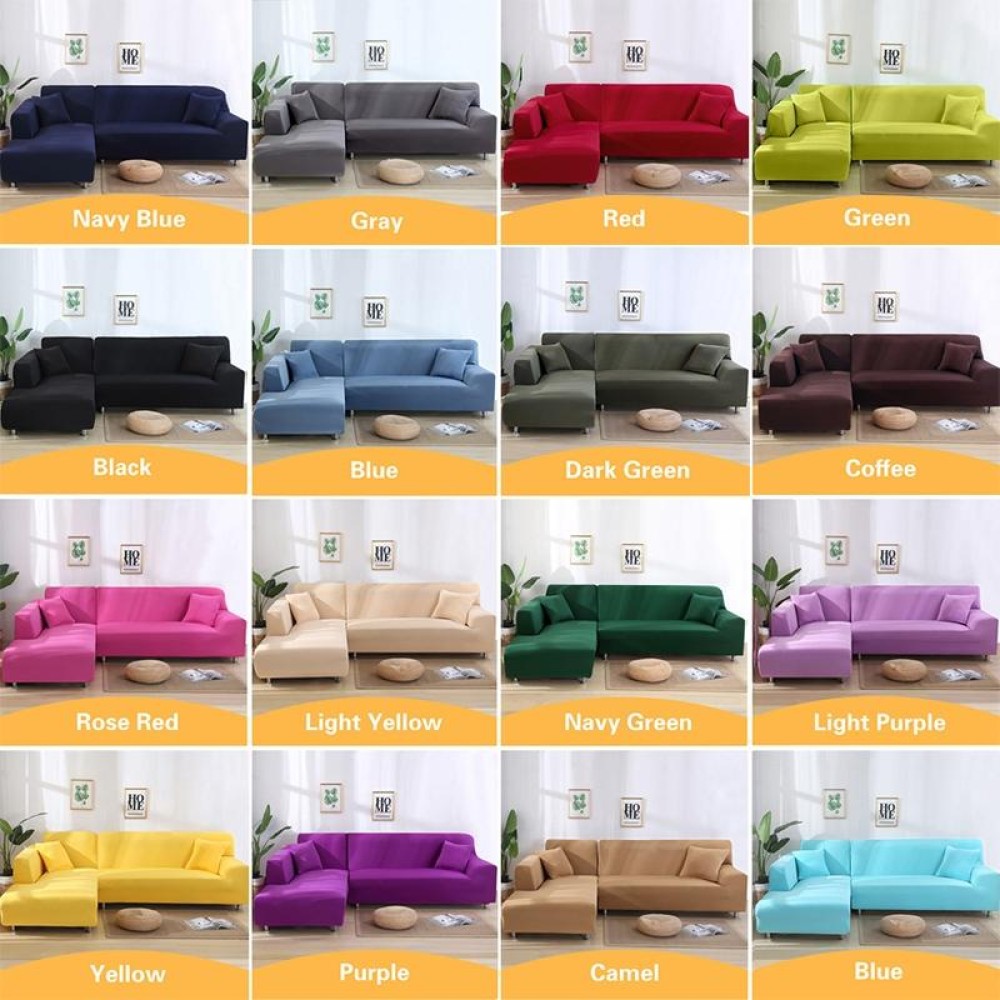 Sofa All-inclusive Universal Set Sofa Full Cover Add One Piece of  Pillow Case, Size:Four Seater(235-300cm)(Light Tan)