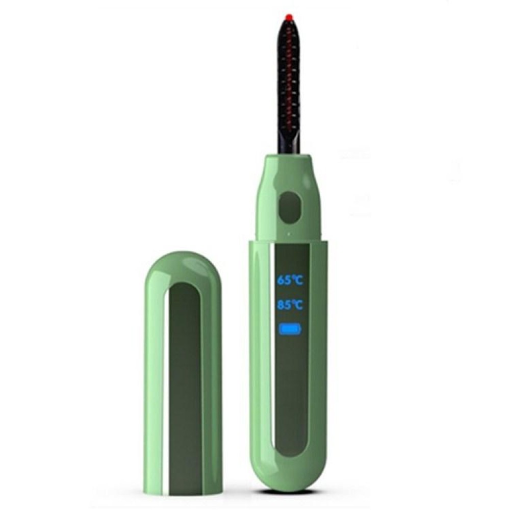 Digital Display Electric Eyelashes Electric Hot Curling Eyelashes Beauty Tools(Green)