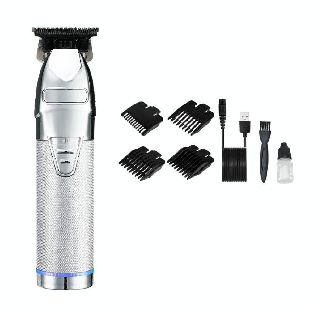S9 USB Rechargeable Retro Electric Hair Clipper(Silver)