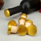 Polymer Wine Stopper Cork Oak Stoppers with Metal Iron Cover, Color:Golden