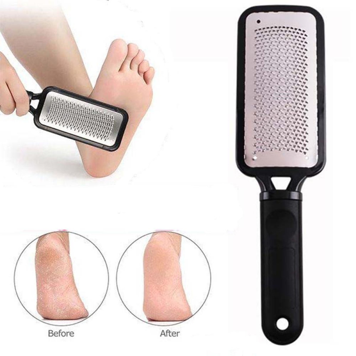 Stainless Steel Foot Pedicure Callus Remover Hard Dead Skin Scrubber