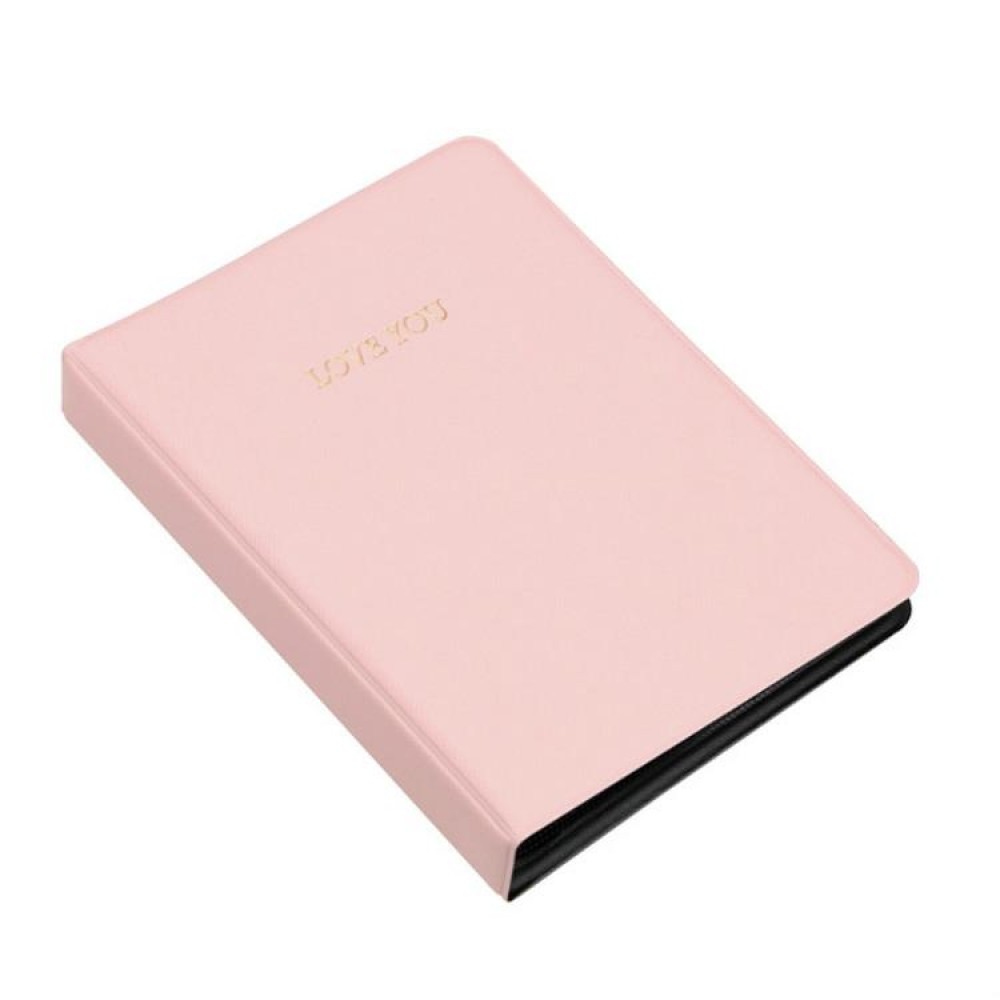 LOVEYOU Words Cover Standard Mini Photo Album Book, Specification:3 inch 64 Sheets(Pink)