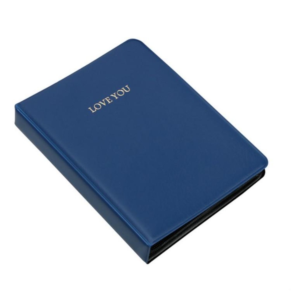 LOVEYOU Words Cover Standard Mini Photo Album Book, Specification:3 inch 64 Sheets(Royal Blue)