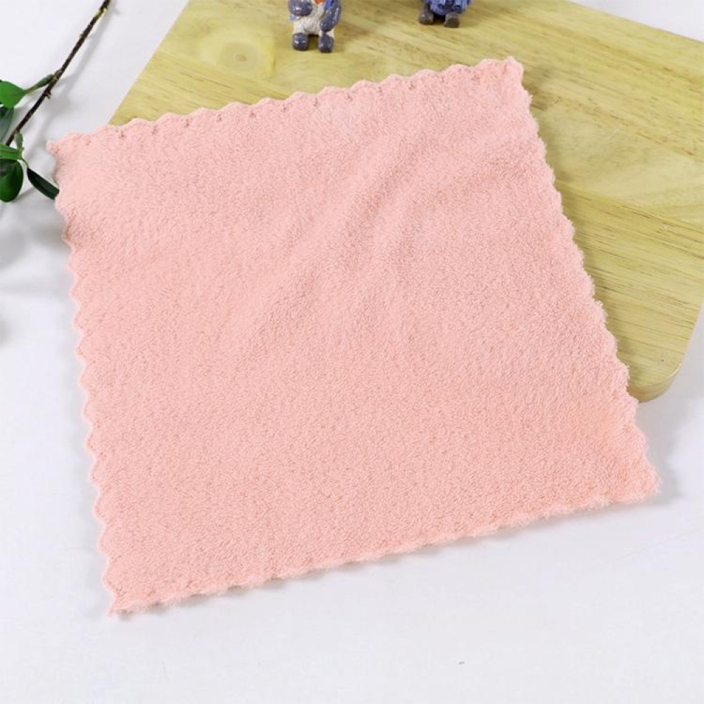 4 PCS / Pack Small Microfiber Face Towel Super Absorbent Bathroom Towels(Pink)