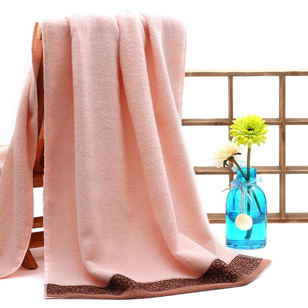 Twist-Free Plain Window Shade Bath Towel(Pink)
