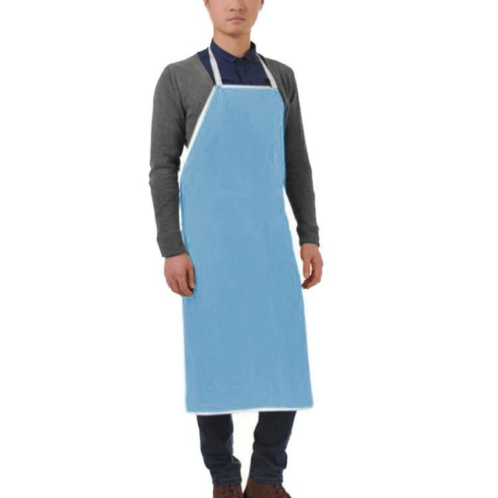 Full Leather Electric Welding Apron High Temperature Fireproof Star Splash Protective Clothing(Blue)