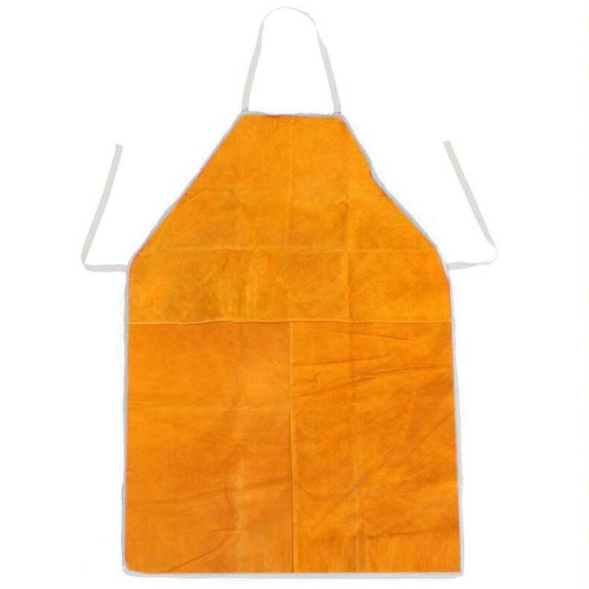 Full Leather Electric Welding Apron High Temperature Fireproof Star Splash Protective Clothing(Orange)