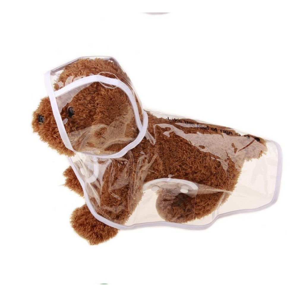 Waterproof Transparent Raincoat Clothing for Pet Dog, Size:L(Transparent)