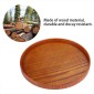 Creative Round Solid Wood Tea Tray Hotel Wooden Tay Storage Tray, Diameter: 21 cm