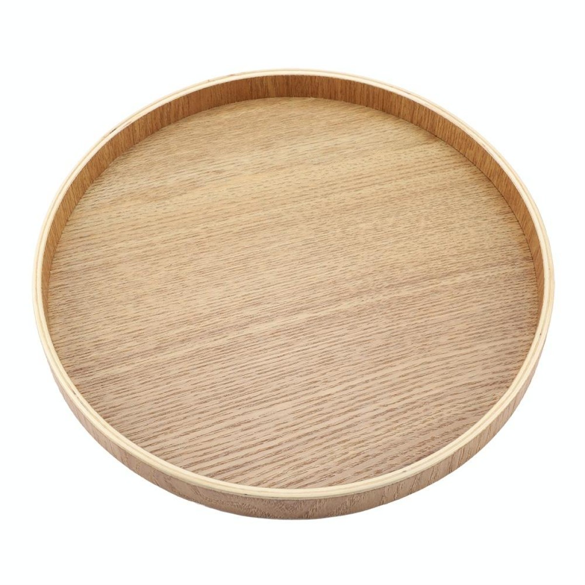 Creative Round Solid Wood Tea Tray Hotel Wooden Tay Storage Tray, Diameter: 24 cm
