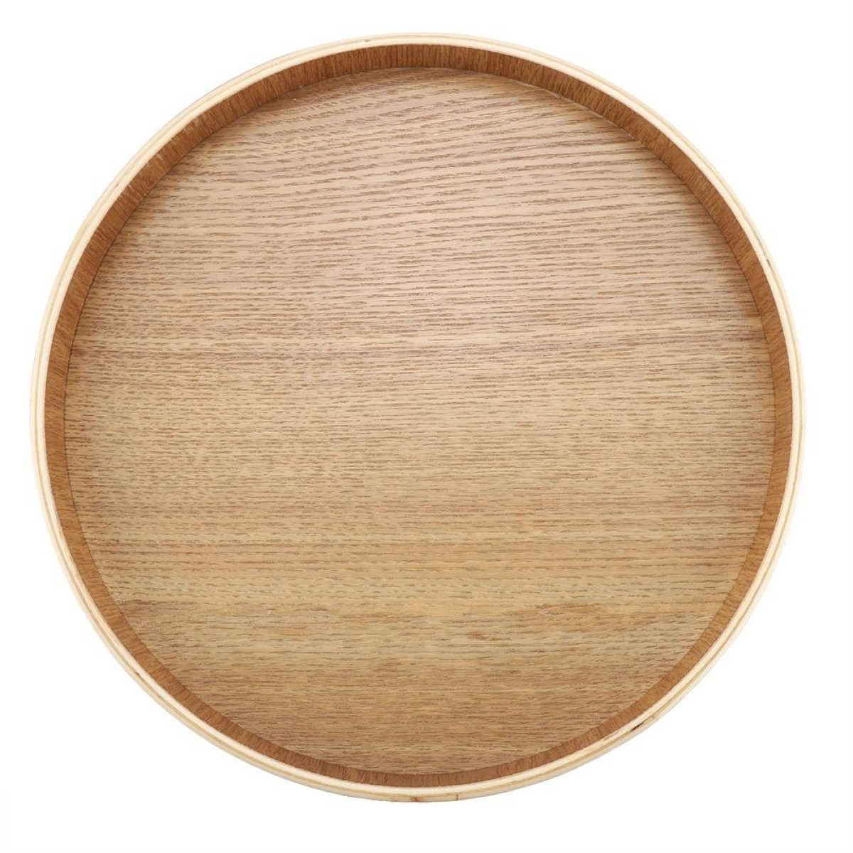 Creative Round Solid Wood Tea Tray Hotel Wooden Tay Storage Tray, Diameter: 37.5cm