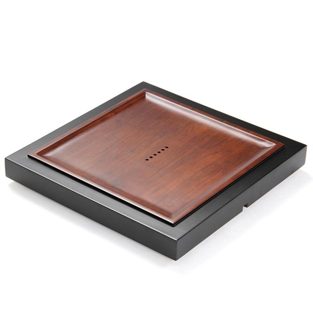 Square Bamboo Tea Tray with Round Holes, Size: 41 x 41 x 4.3cm