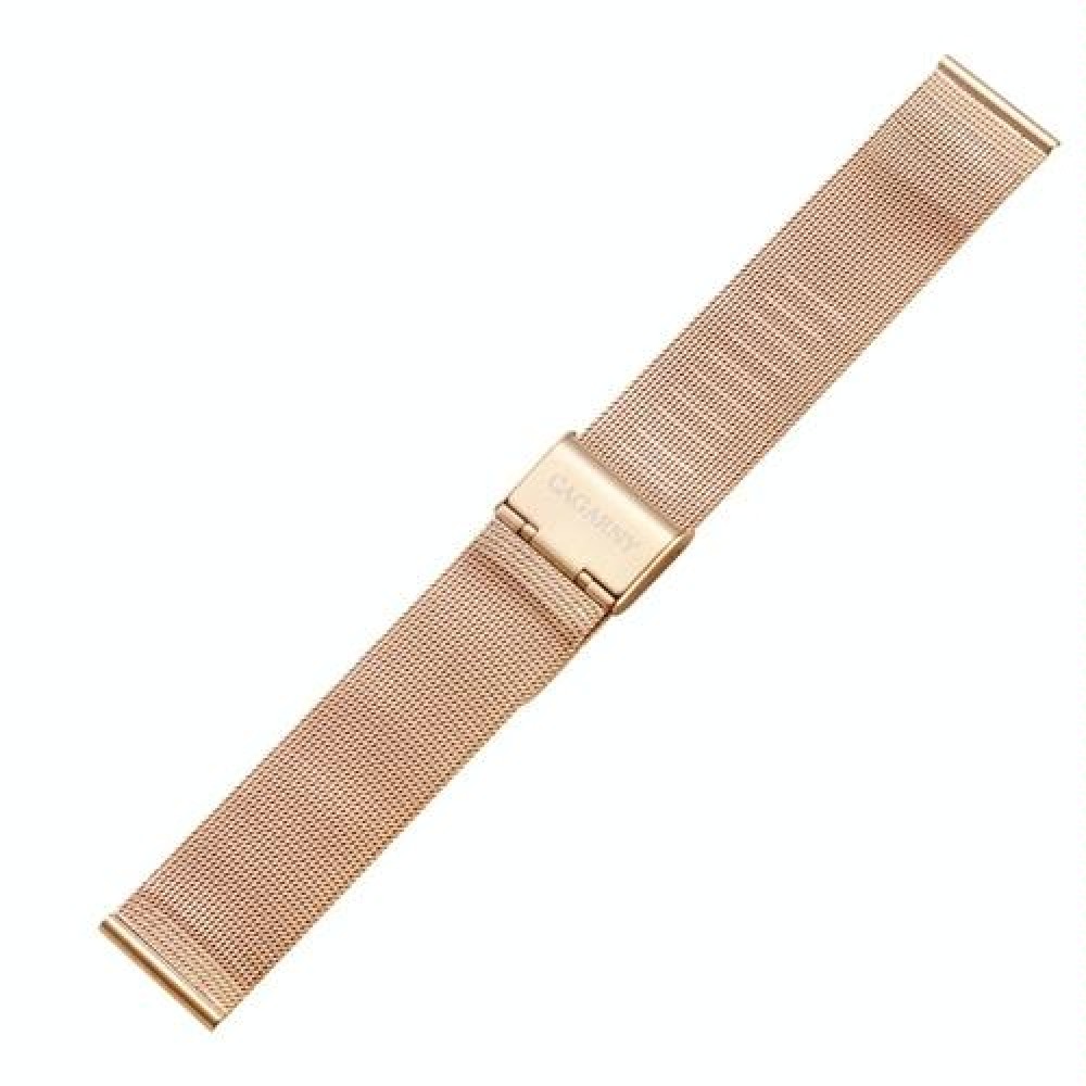 CAGARNY Simple Fashion Watches Band Metal Watch Band, Width: 20mm(Gold)