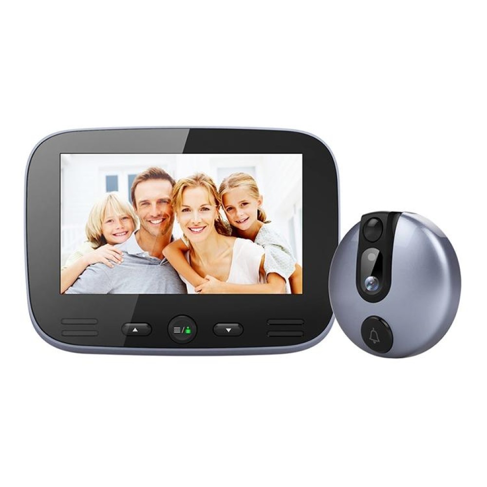 M100 4.3 inch Display Screen 2.0MP Security Camera Video Smart Doorbell, Support TF Card (32GB Max) & Night Vision & Motion Detection (Azure)