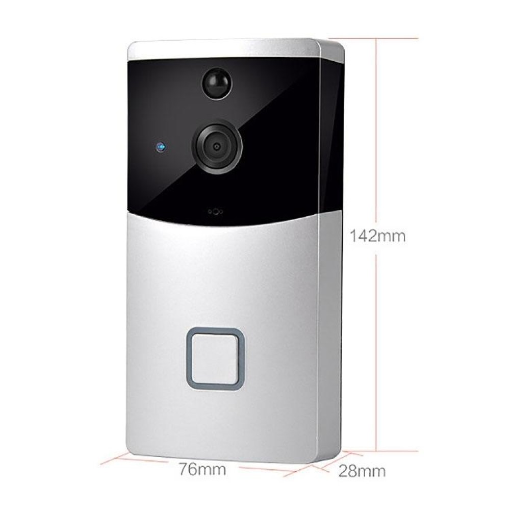 VESAFE Home VS-M2 HD 720P Security Camera Smart WiFi Video Doorbell Intercom, Support TF Card & Night Vision & PIR Detection APP for IOS and Android(Silver)
