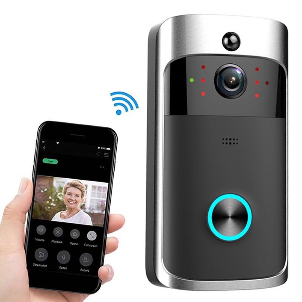 M3 720P Smart WIFI Ultra Low Power Video Visual Doorbell,Support Mobile Phone Remote Monitoring & Night Vision(Black)