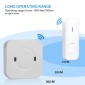 P6-B 110dB Wireless IP55 Waterproof Low Power Consumption WiFi Doorbell Receiver, 53 Music Options, Receiver Distance: 300m(White)