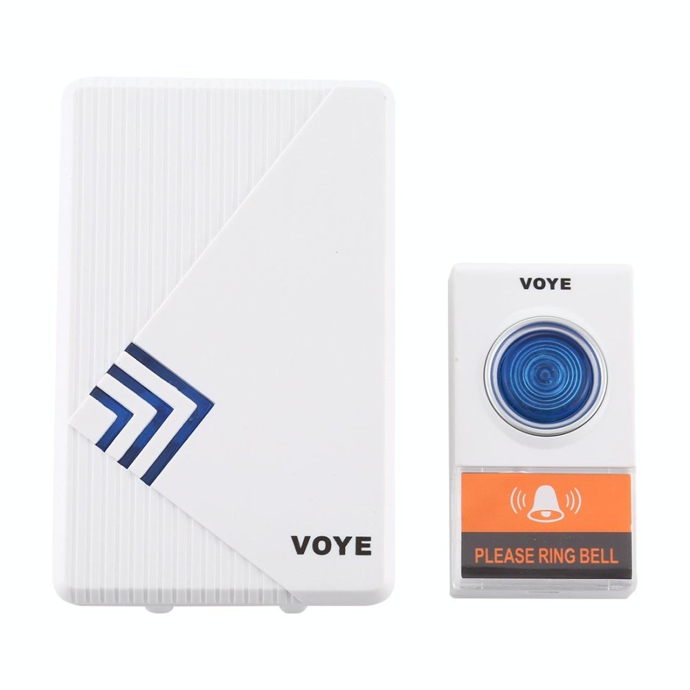 VOYE V022A Home Music Remote Control Wireless Doorbell with 38 Polyphony Sounds (White)
