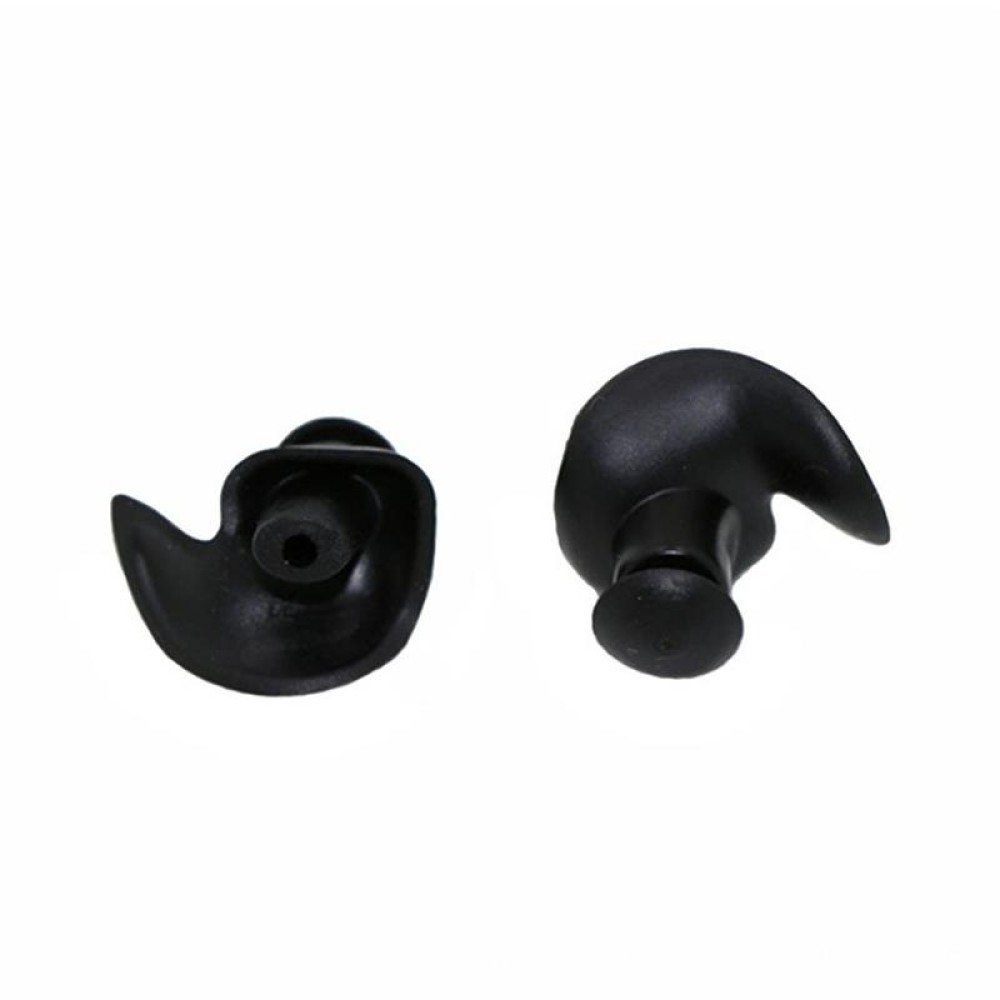2 Pair Soft Ear Plugs Environmental Silicone Waterproof Dust-Proof Earplugs Diving Water Sports Swimming Accessories(Black)