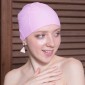 Adult Waterproof PU Coating Stretchy Swimming Cap Keep Long Hair Dry Ear Protection Swim Cap (Silver)