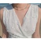 Backless Beach Long Dress (Color:White Size:XL)