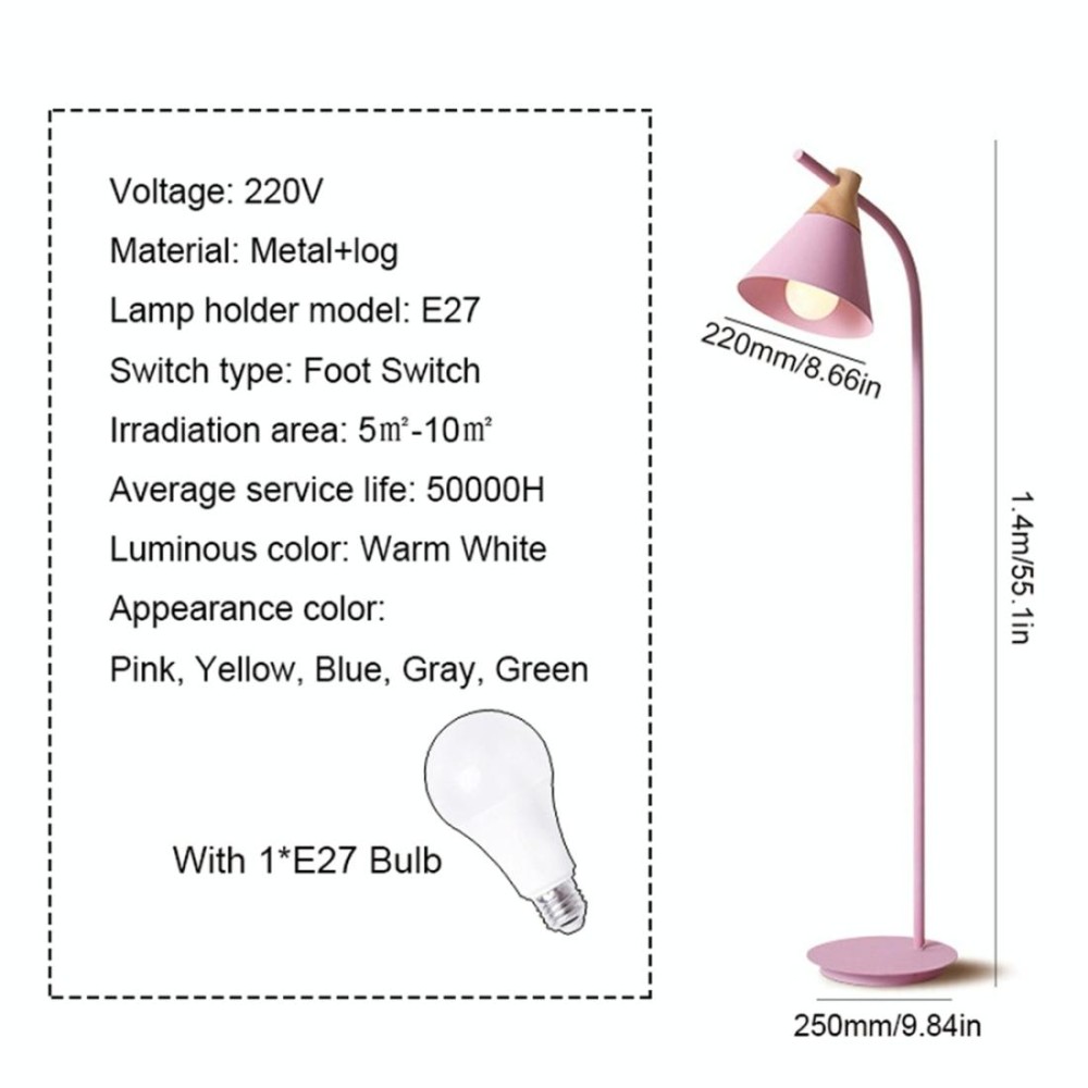 Macaron floor lamp vertical table lamp (Pink)