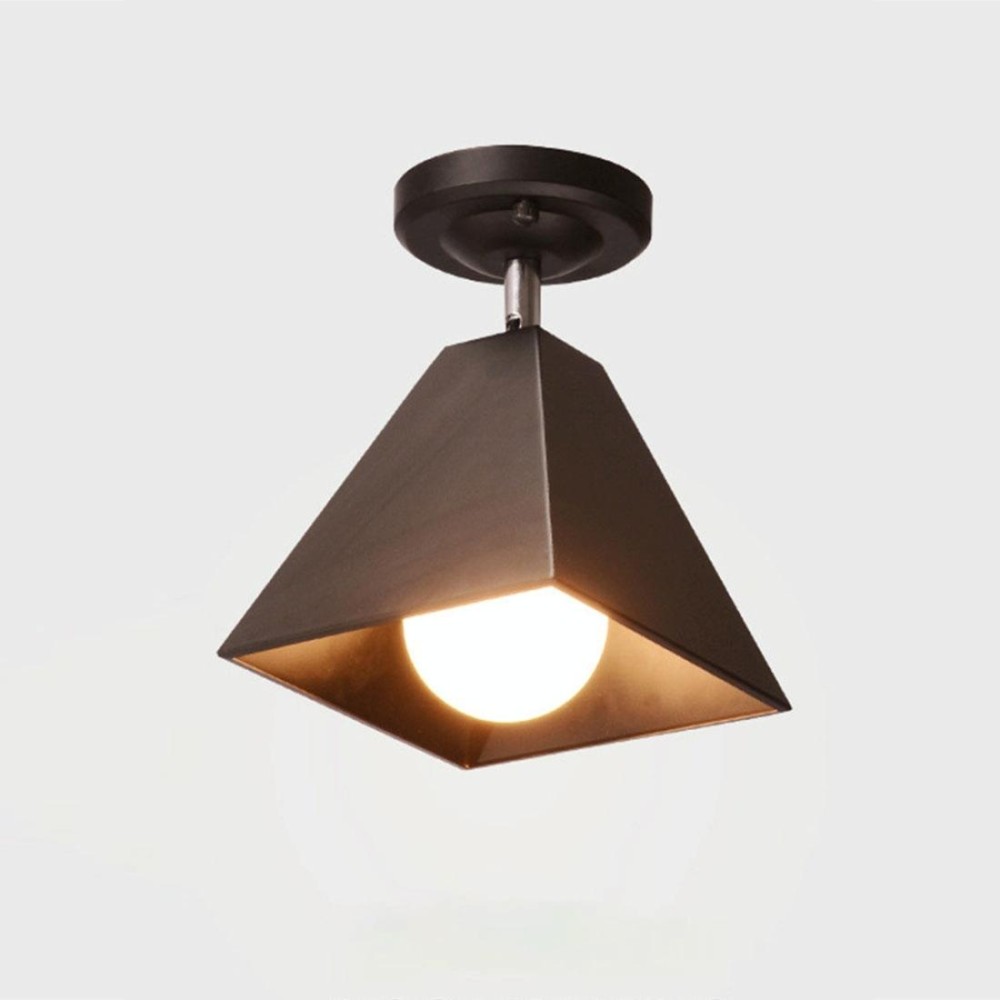 LED Nordic Modern Hanging Lamp Creative Simple Pendant Light E27 Bulb Perfect for Kitchen Dining Room Bedroom Living Room (Color:Black Size: + Warm White)